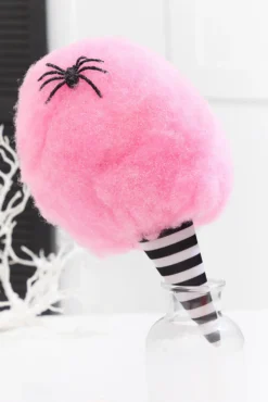 14" Pink Glitter Cotton Candy Halloween Ornament