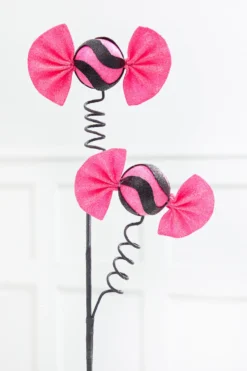 23" Pink Glitter Halloween Candy Spray
