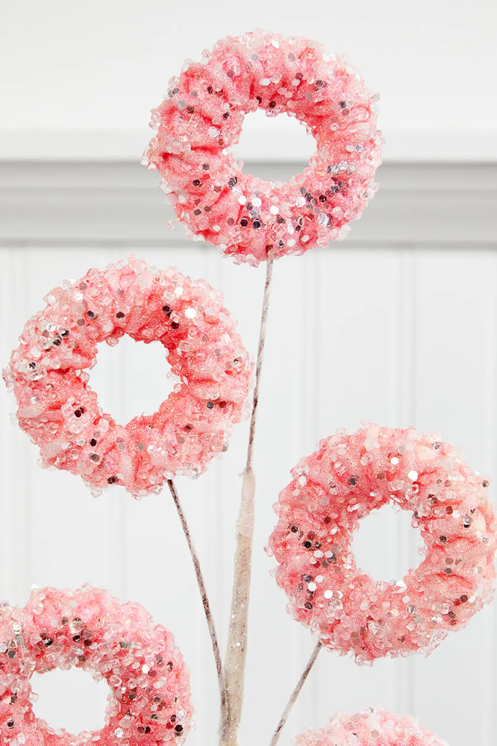 27" Pink Iced Candy Donut Spray