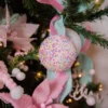 4” Pink Sprinkle Ball Ornament