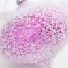 4" Pink White Frosted Onion Ornament