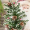 18” Plaid Santa with Tree & Bells Figure