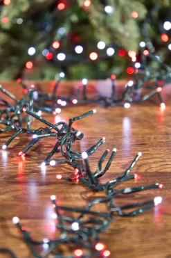 12.5' Platinum Elite Cluster Lights - 380L Cool White & Red (Green Cord)