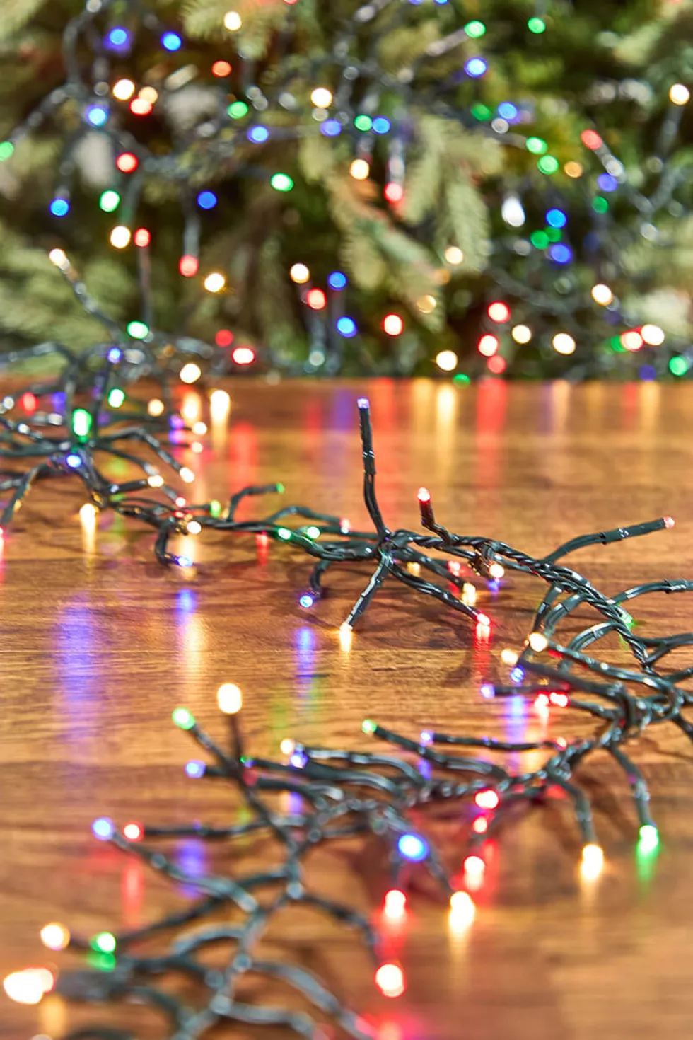 25' Platinum Elite Cluster Lights - 760L Multi (Green Cord)