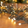 25' Platinum Elite Cluster Lights - 760L Warm White (Green Cord)