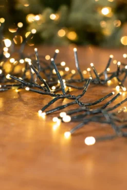 25' Platinum Elite Cluster Lights - 760L Warm White (Green Cord)