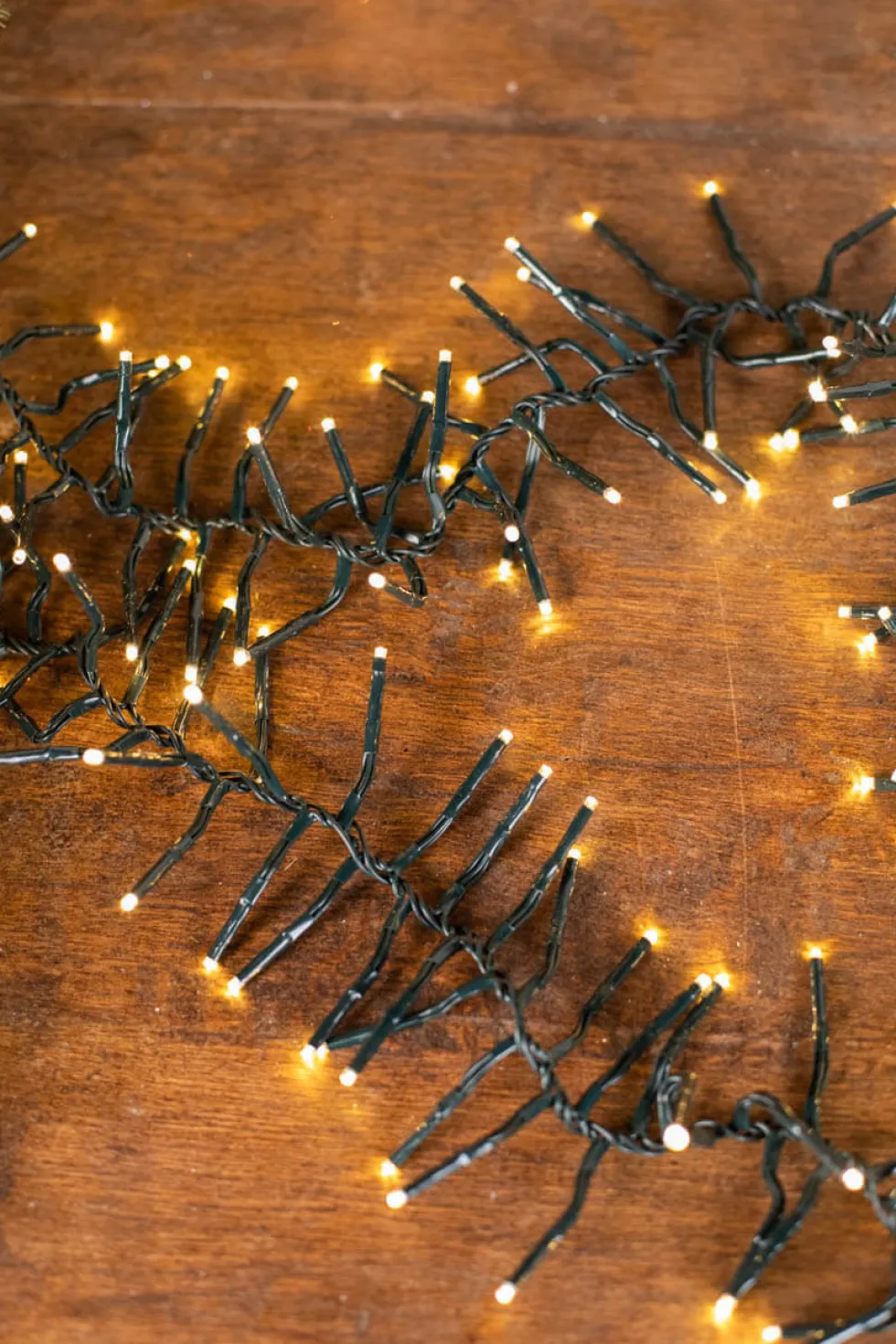 25' Platinum Elite Cluster Lights - 760L Warm White (Green Cord)