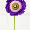 21" Purple Eye Ball Flower Stem