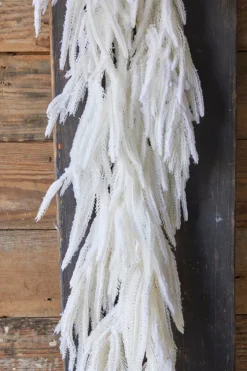48” Real Touch Flocked White Norfolk Garland