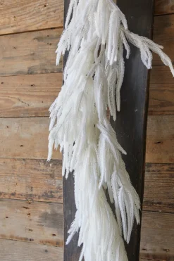 120” Real Touch Flocked White Norfolk Pine Garland