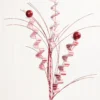 31" Red and White Peppermint Spray