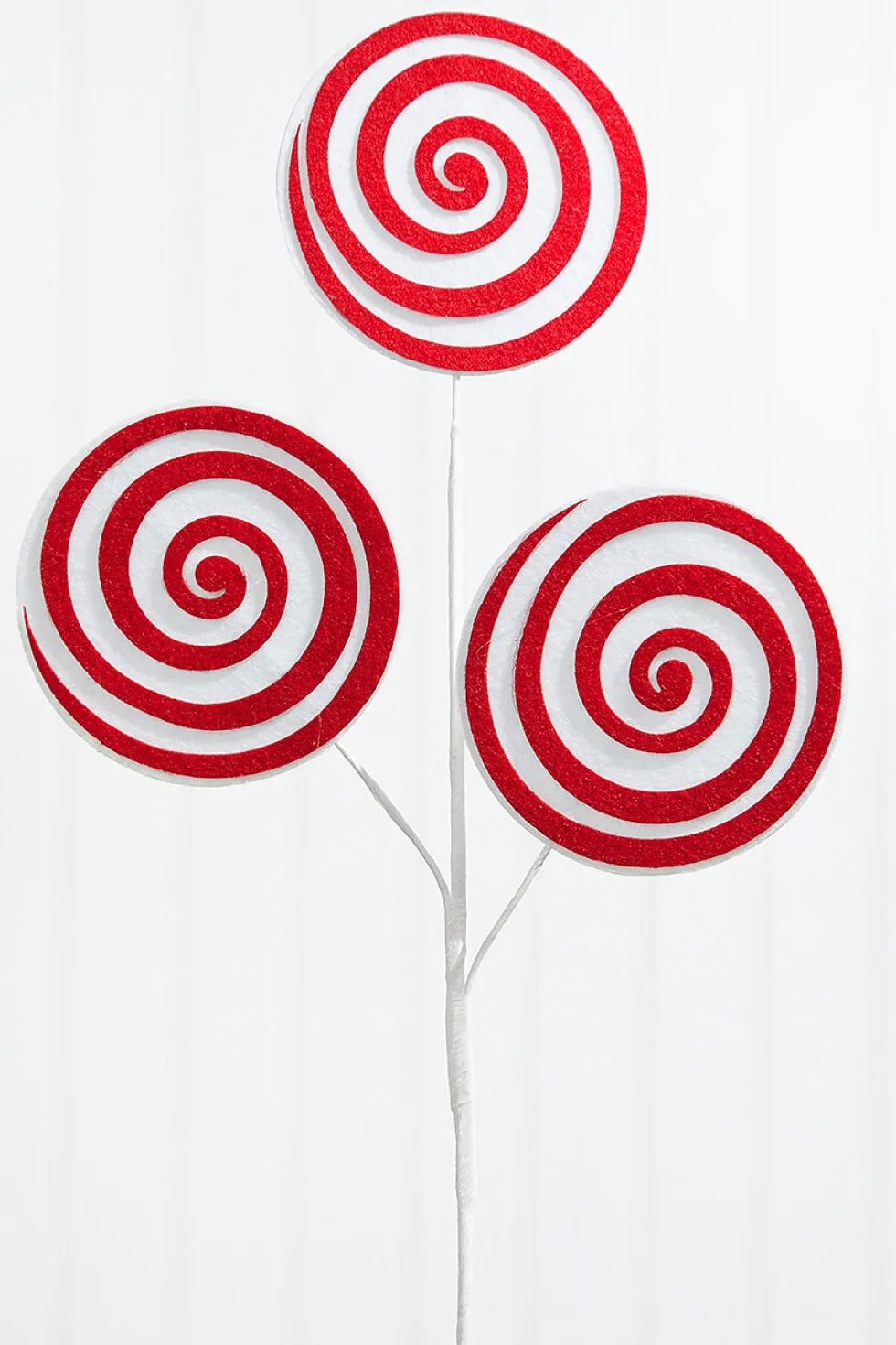 20” Red and White Swirl Candy Stem