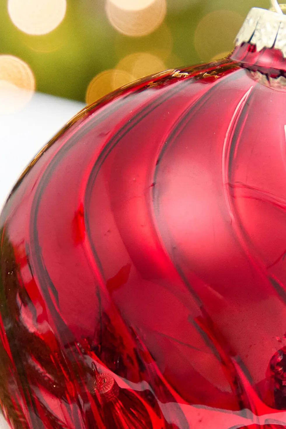 4" - 6" Red Blown Glass Ornament