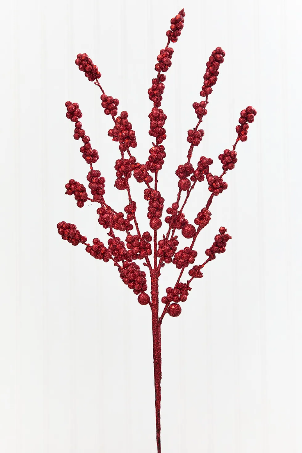26" Red Glitter Berries Spray