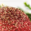 6" Red Glitter Hanger Ball Ornament