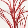 45" Red Glitter Willow Spray