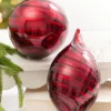 5" - 8" Red Swirl Blown Glass Ornament