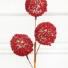 18" Red Tinsel Ball Pick