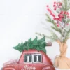 11.5” Resin Countdown Calendar Holiday Truck with Christmas Tree
