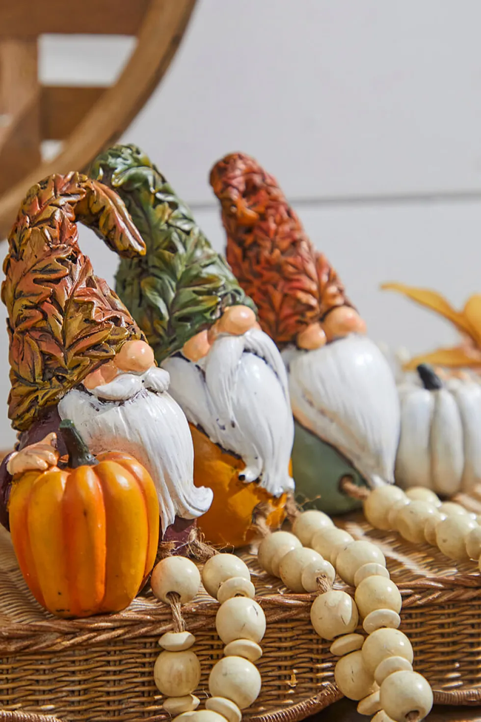 10" Resin Harvest Gnomes Shelf Sitter