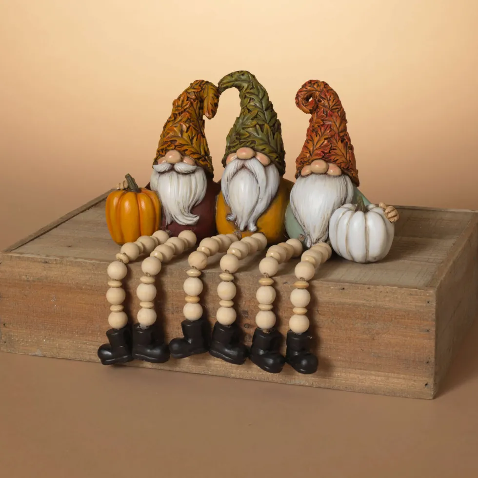 10" Resin Harvest Gnomes Shelf Sitter