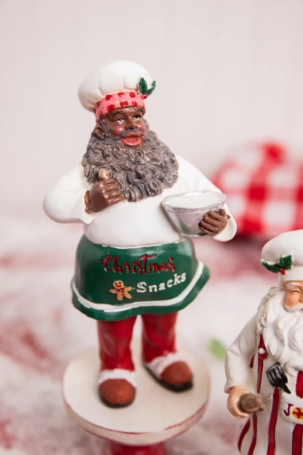 8" Resin Holiday Chef Santa