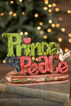 10.25” Resin Inspirational Prince of Peace Candle Holder