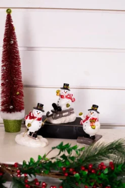 Resin Playing Jolly Snowman