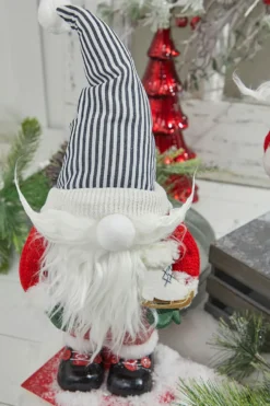 13” Resin Santa Gnome Figurine