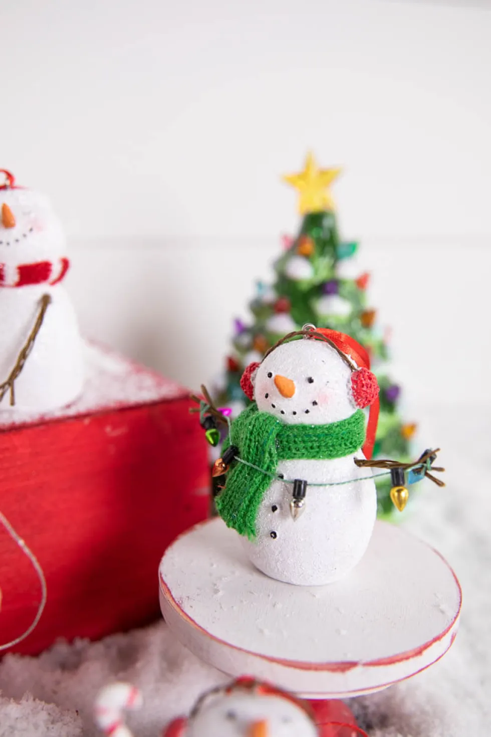 3” Resin Snowman with Scarf