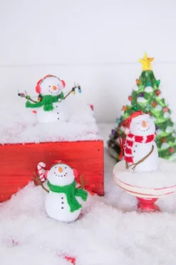 3” Resin Snowman with Scarf