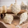 4” Resin Weathered Diagonal Ornament
