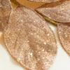 28" Rose Gold Micro Beaded Sequins Magnolia Leaf Spray