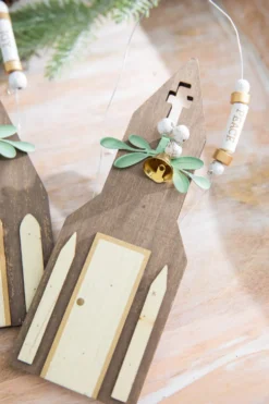 8" Rustic Church Ornament