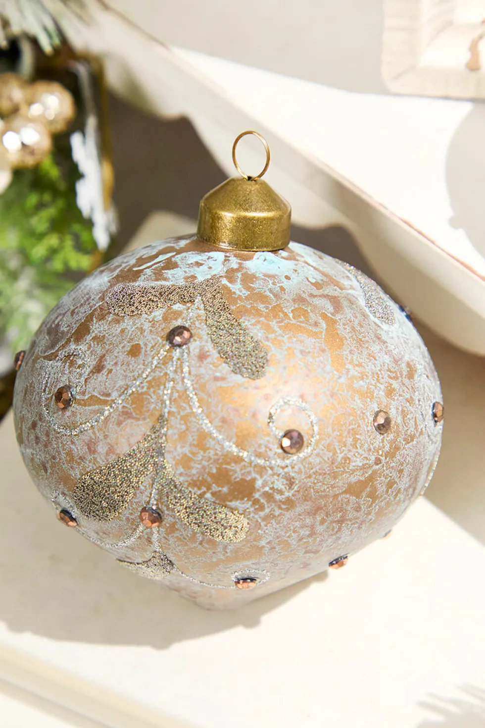 4" - 5" Rustic Glass Ornament