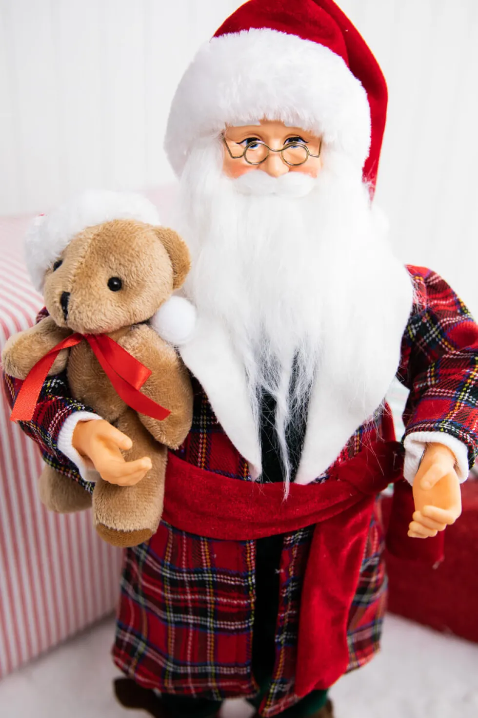 18" Santa in Pajamas Figurine