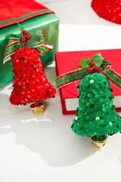 7" Sequin Bell Ornament