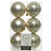 3.1” Shiny/Matte Pearl Shatterproof Ornaments - Set of 6
