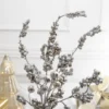 18” Silver Platinum Dew Berry Christmas Spray