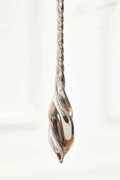 9" Slate Gray Drop Glass Ornament