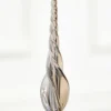 10" Slate Gray Drop Glass Ornament