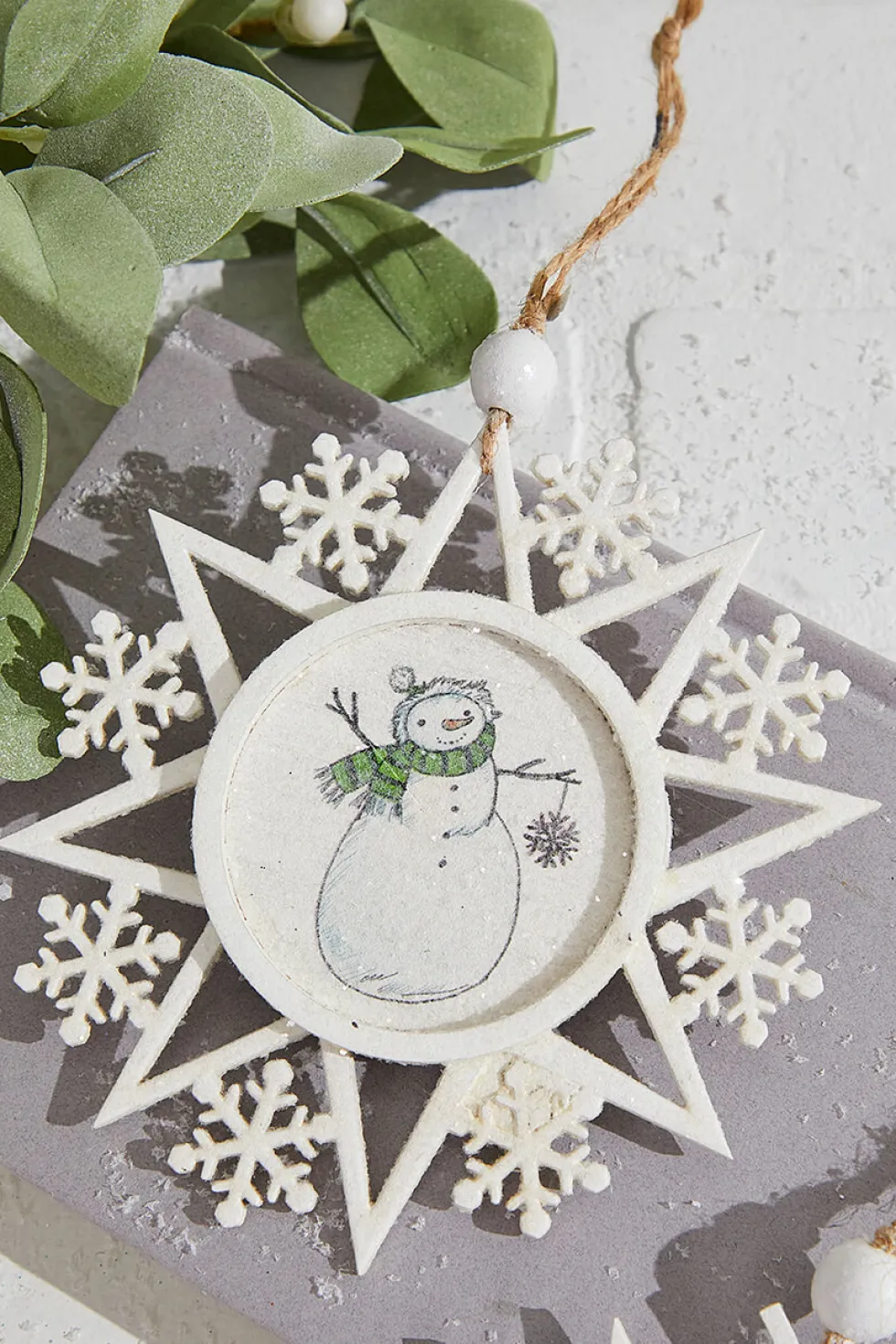 6" Snowman Plywood Ornament