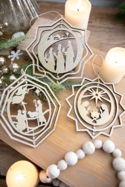 6" Spinning Nativity Ornament