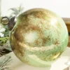 5" Spruce Antique Finished Glass Ball Ornament