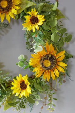 24" Sunflower Mixed Wreath