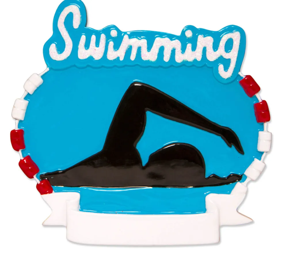 3" Swimming Customizable Ornament