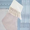 Tan Stocking with Tassels