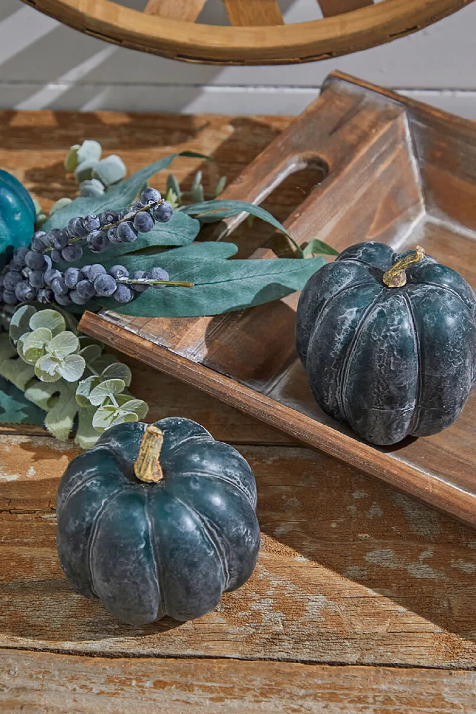 Teal Weathered Pumpkin