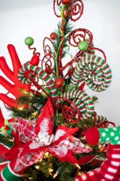 30” Tinsel Swirl Spray