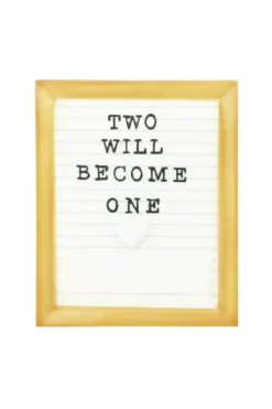3.5" Two Will Become One Letter Board Customizable Ornament